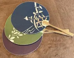 植物模様のうちわ3本セット 京団扇 阿以波の特選品
