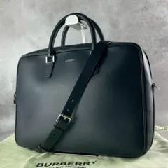 現行ロゴ✨極美品 BURBERRY 2way ブリーフケース ビジネスバッグ 黒