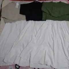 ★最終値下げ★LOWRYS FARM レイヤードフハク2Pワンピース３点セット