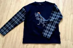 kladskap 恐竜刺繍 ネイビー トレーナー 130cm