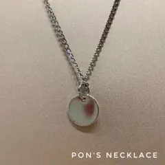 【Round Plate】シルバーネックレス