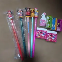 平成レトロ ディズニーキャラクター 鉛筆と消しゴムセット