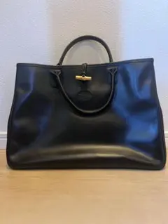 未使用保管品】ロンシャン ロゾトートバッグ 革 黒 ビジネス