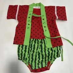 CROISSANCE BEBE スイカ柄甚平 80