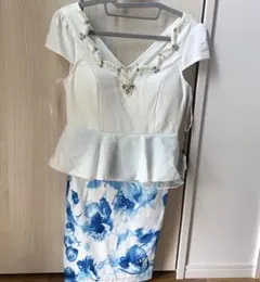 ビジューペプラムドレス 新品