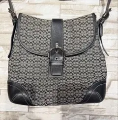 コーチ ソーホー　ミニ　シグネチャーショルダーバッググレー ロゴパターン