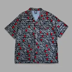 90s BAD BOY バッドボーイ オープンカラーシャツ 開襟 ロゴ 総柄のサムネイル