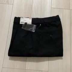 新品タグ付き　ユニクロ　WOMEN タックワイドパンツ　ブラック　L
