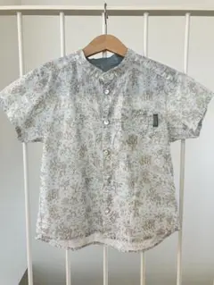 ハンドメイド　リバティEtta(エッタ)のスタンドカラーシャツ100
