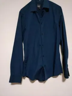 H&M EASY IRON 長袖シャツ 네이비