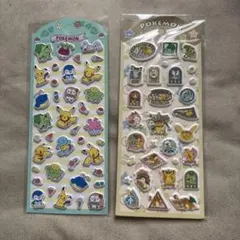 【海外公式限定品】ポケモン クッションシール ぷくぷくシール 2枚セット