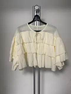 SALON Adam ＆ rope’ フリル ボレロ アイボリーのサムネイル