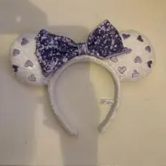 ディズニー ハート柄 スパンコールカチューシャ