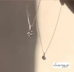 ✨最高級✨ プラチナコート ネックレス CZダイヤモンド 一粒石 シルバー925