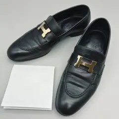 エルメス★美品★モカシンパリ★ローファー★レザーシューズ★ブラックのサムネイル