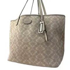 【美品】Coach コーチ　トートバッグ　大容量　レザー　PVC A4可能487