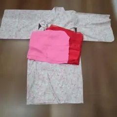 大人気　浴衣　子供　キッズ　140 2way リボン柄