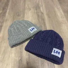 Lee ‼️ケーブル編みニット帽 グレー‼️美品のサムネイル