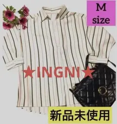 ✳️お値下げ‼️INGNI❤️ストライプ★7部丈ブラウス‼️