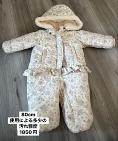 花柄 80cm アウター スノーウェア ジャンプスーツ