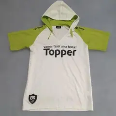 Topper フード付き プラシャツ ホワイト×ライムのサムネイル