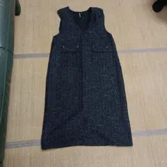 HK WORKS LONDON ツイード ノースリーブ ワンピース Mのサムネイル
