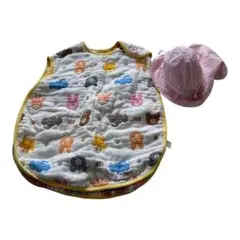 ミキハウスHOT BISCUITS スリーパー　帽子セット売り