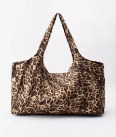 ZARA レオパードプリントコットンマキシバックのサムネイル