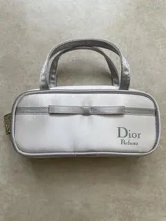 【お値下げ中】Dior Parfums ポーチ サテン ロゴ 希少 新品未使用