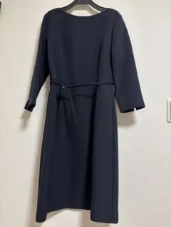 ROPE' PICNICネイビー 長袖 ひざ丈ワンピース