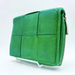 ボッテガヴェネタ スモール カセット 二つ折りファスナーウォレット パラキート