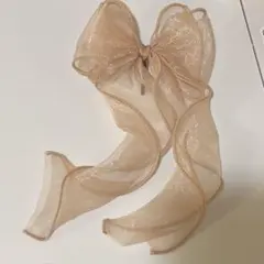 ヘアアクセサリー まとめ売り リボン ベージュ