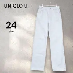 【UNIQLO U】レギュラーフィットストレートハイライズジーンズ 24
