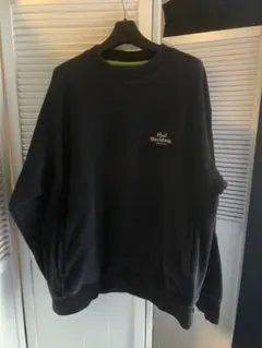 Huf Worldwide ブラック クルーネックスウェット