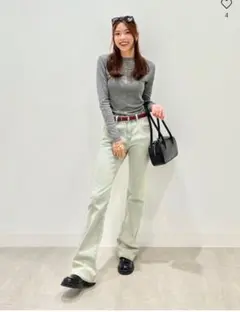 GU スリムフレアジーンズ 丈長