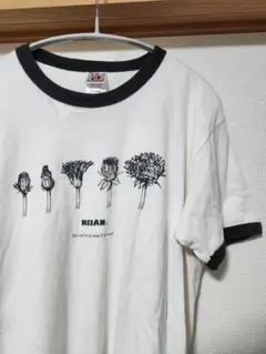 花柄プリント リンガーTシャツ X-LARGE 古着