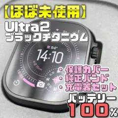 【ほぼ未使用】BT100％ ウルトラ2 ブラック 保護カバー＋バンド＋充電器