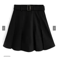 GRLベルトインパン裏地付きプリーツミニスカートkz272