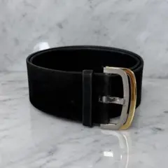 Christian Dior クリスチャンディオール ベルト 本革 スエード 黒