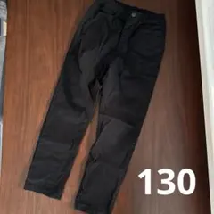 GU [男女兼用]のびのびストレートパンツ ブラック/ 130cm