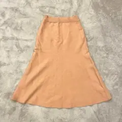 NOBLE♡ロング丈 スムースニットフレアスカート 38のサムネイル