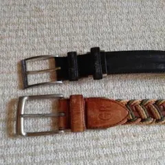 ツアーステージ他　メンスベルト2本セット　 黒/茶