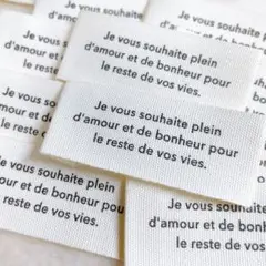 C-16【フランス語】②のみ合計20枚 コットンタグ 布タグ