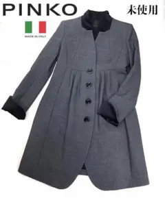 新品ピンコ高級テイラードウールサテンチェスターコートジャケットグレータキシード