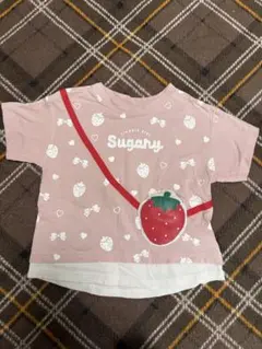 しまむら Sugany いちごデザイン Tシャツ 半袖 90cmのサムネイル