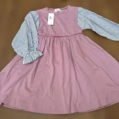 新品タグ付き　組曲　長袖ワンピース　130 ピンク