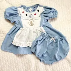 Cottoli 不思議の国のアリス　ワンピースとショートパンツセット　80cm