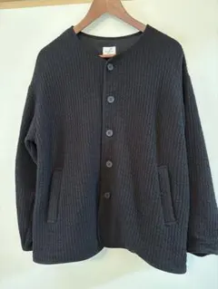 アーバンリサーチドアーズ　キルトノーカラージャケット　黒