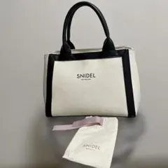 おまけ付き　SNIDEL スナイデル　ロゴキャンバスバッグ ブラック