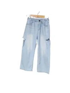 Little WEEKEND ライトブルー ダメージパンツデニム　サイズ120㎝